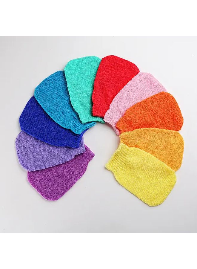 Blue Exfoliating Bath Gloves Soft Textured For Face Body Spa Home Use - Image 1