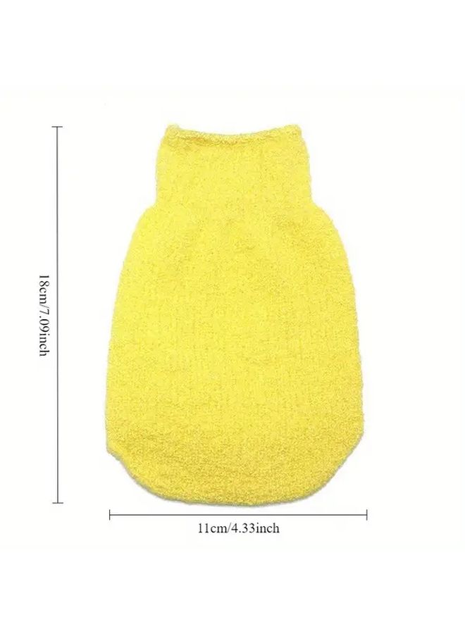 Blue Exfoliating Bath Gloves Soft Textured For Face Body Spa Home Use - Image 3