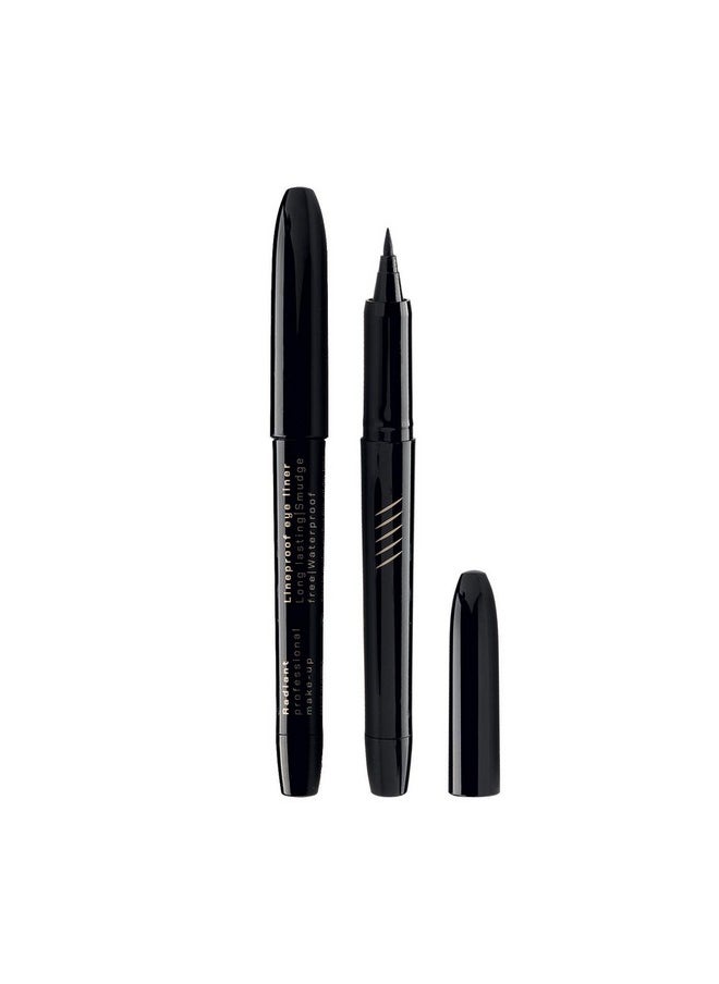 RADIANT PROFESSIONAL MAKE UP / HELLENICA - Radiant Professional Lineproof Eye Line Pen Eyeliner With Flexible Tip Pen For A Long Lasting And Precise Outline Smudge Proof Waterproof Liquid Black Eyeliner For Intense Black Color0.034Oz - Image 1