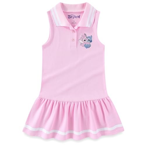 Disney Lilo & Stitch Girls Sleeveless Tennis Dress for Little and Big Kids Pink - Image 5