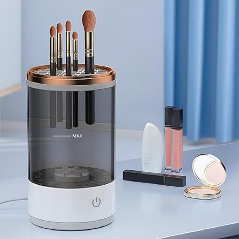 Luxansa Electric Makeup Brush Cleaner Machine with Brush Clean Mat Automatic Cosmetic Brush Cleaner Makeup Brush Tools for All Size Beauty Makeup Brushes Set Gift for Women Wife Friend - Image 3