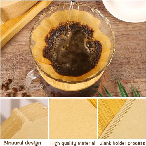 Hodaqe Coffee Filter for Coffee Dripper and Drip Coffee Maker Cone Coffee Filters Disposable Pour Over Coffee Filter 100 Pcs - Image 3