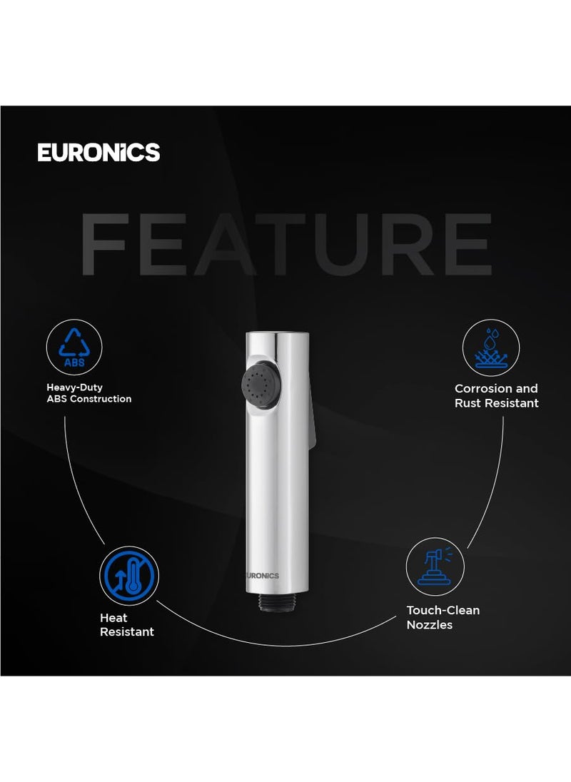 EURONICS - EURONICS Heavy Duty ABS Health Faucet with HeatResistant TouchClean Nozzles Corrosion RustResistant Lightweight Durable - Image 1