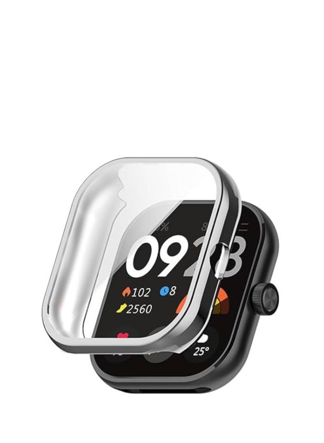 جراب متوافق مع ساعة شاومي ريدمي ووتش 4 من جميع الجوانب مع شاشة حماية مدمجة ، غطاء ناعم من البولي يوريثين الحراري المقاوم للصدمات واقي رفيع ممتص فضى