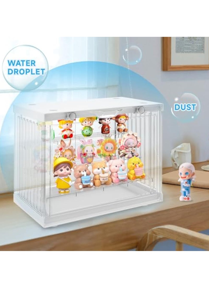 Hihonor Acrylic Display Case Stand for Figures Unique Design 3 Tier, Display Box for Collectibles, Stackable Dustproof Clear Display Stand for Pop Mart Action Figures, clear - Image 5