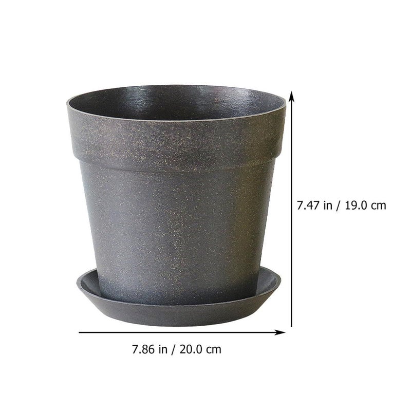 Large Biodegradable Plant Pot with Saucer Set for Indoor Office Succulents - Image 3