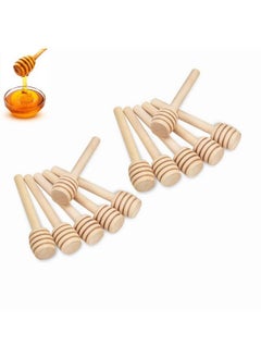12 Pack 3 Inch Wood Honey Dippers Sticks Mini Honey Dipper Stirrer For Honeycomb Jar Dispense Drizzle