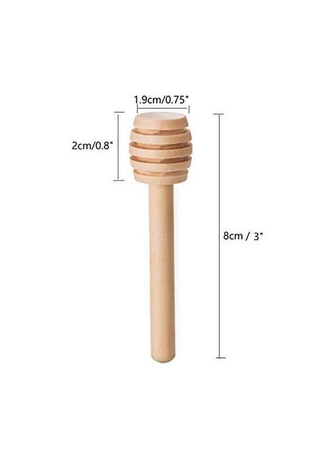 AISIBO - 12 Pack 3 Inch Wood Honey Dippers Sticks Mini Honey Dipper Stirrer For Honeycomb Jar Dispense Drizzle - Image 1