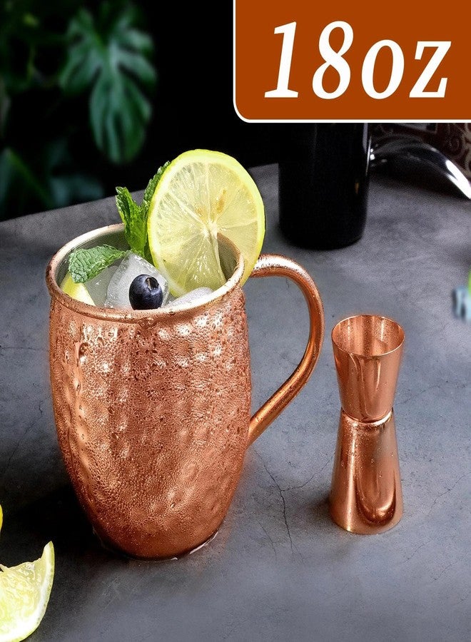LINALL Moscow Mule Copper Mugs - Set of 2 Copper Plated Stainless Steel Cups 550ml for Cold Drinks - Image 2