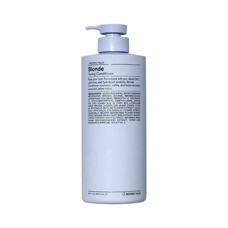 J Beverly Hills J Beverly Hills Blue Blonde Toning Conditioner with Vitamin B5 to Tone Brassy Hair 12 Oz 32 Oz 