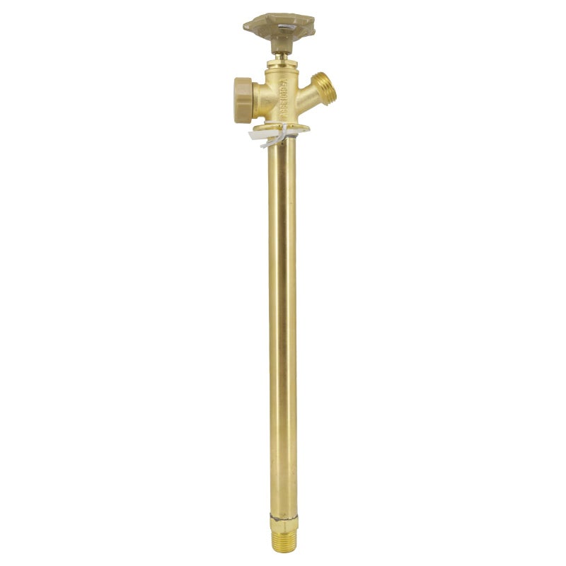 Himaweek 12 Inch Anti-Siphon Frost Free Sillcock Valve Multiturn 1/2 Inch NPT, 3/4 Inch Hose Bibb, Brass Body,Brass Valve 12 inch Length - Image 1