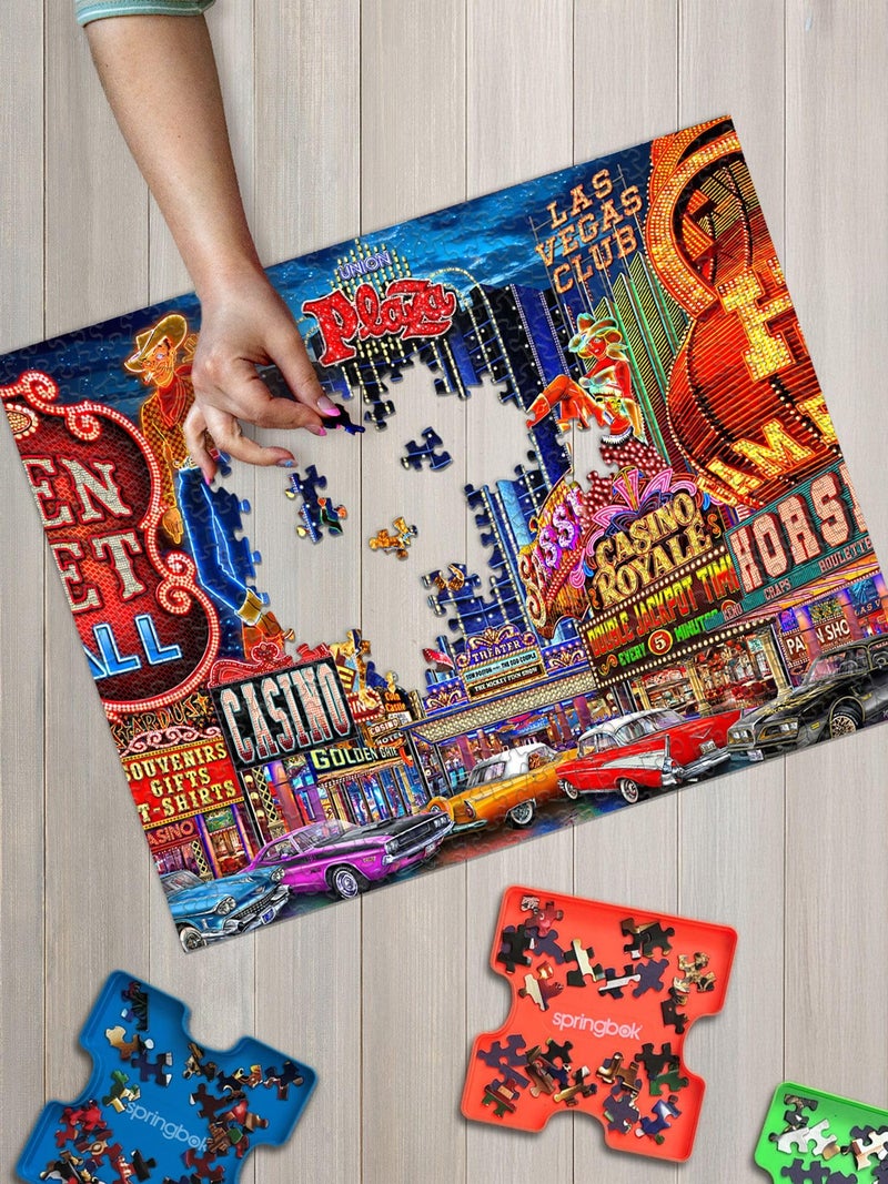 Springbok Viva Las Vegas 1000 Piece Jigsaw Puzzle for Adults- Colorful Travel Puzzle- Unique Cut Pieces - Made in USA - Image 5