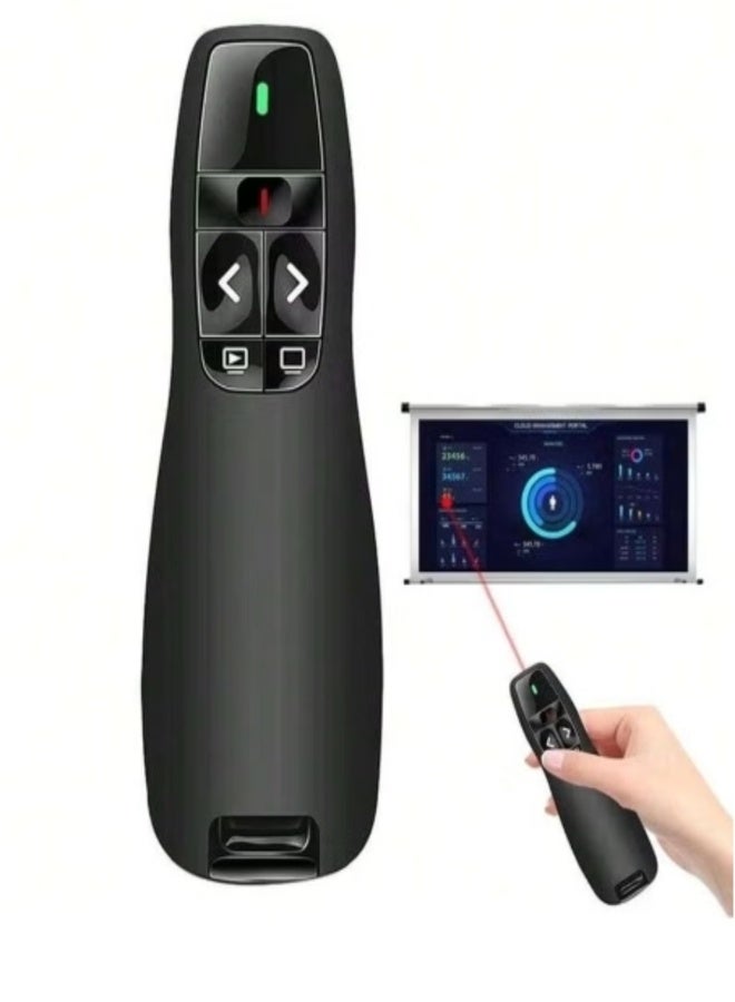 Wireless Presenter Remote Controller R400 – 2.4GHz USB Presentation Clicker with Red Laser - Image 1