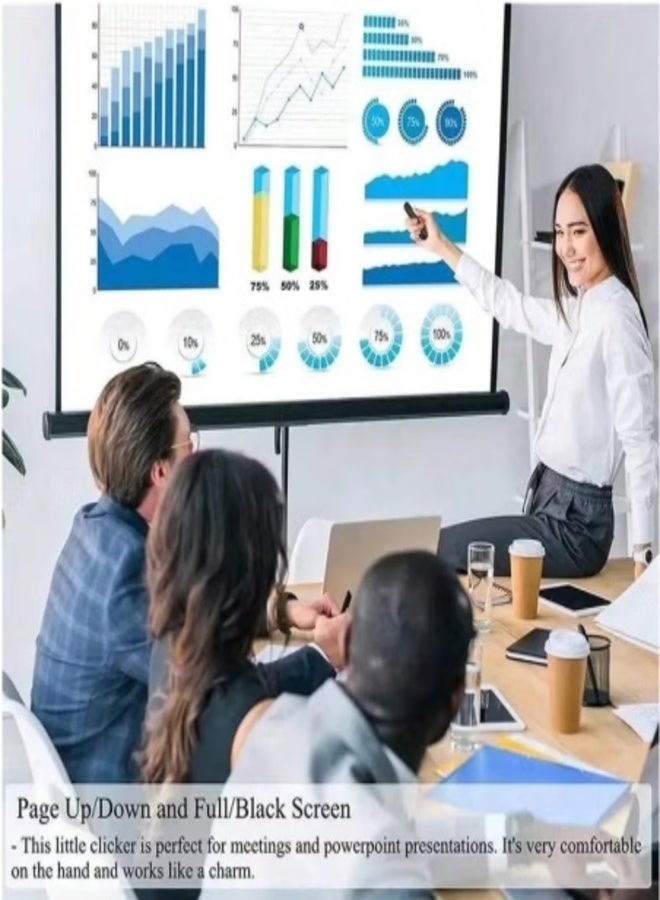 Wireless Presenter Remote Controller R400 – 2.4GHz USB Presentation Clicker with Red Laser - Image 4