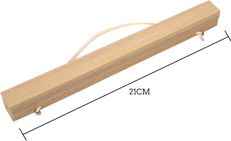 Magnetic Sawdust Photo Frame, Poster Hanger for Prints and Artwork, Modern DIY Wooden Scroll Display with Embedded Magnets, Eco - Friendly Compressed Wood Hanger for Home (21cm) - Image 4