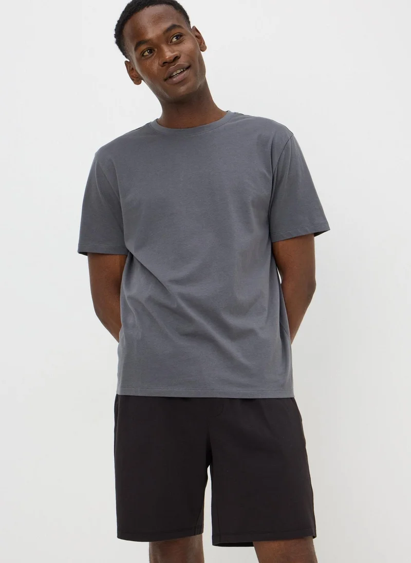 Matalan Charcoal Basic Short Pyjama Set