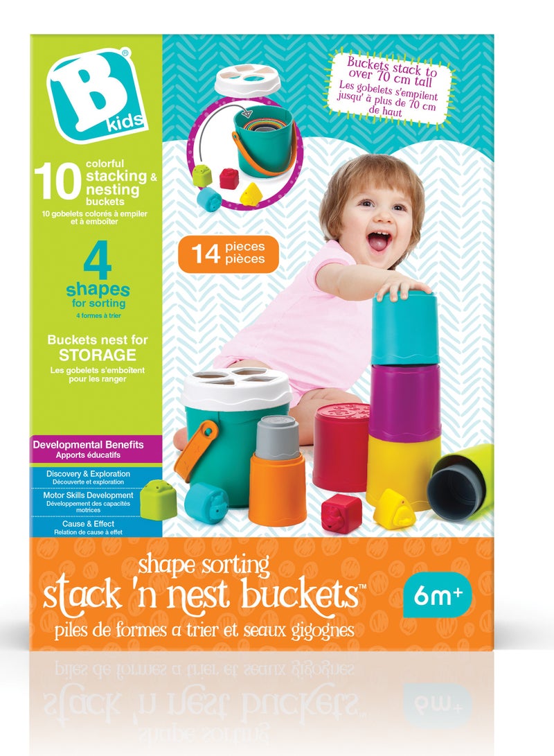 Bkids SHAPE SORTING STACK N NEST BUCKETS - Image 1