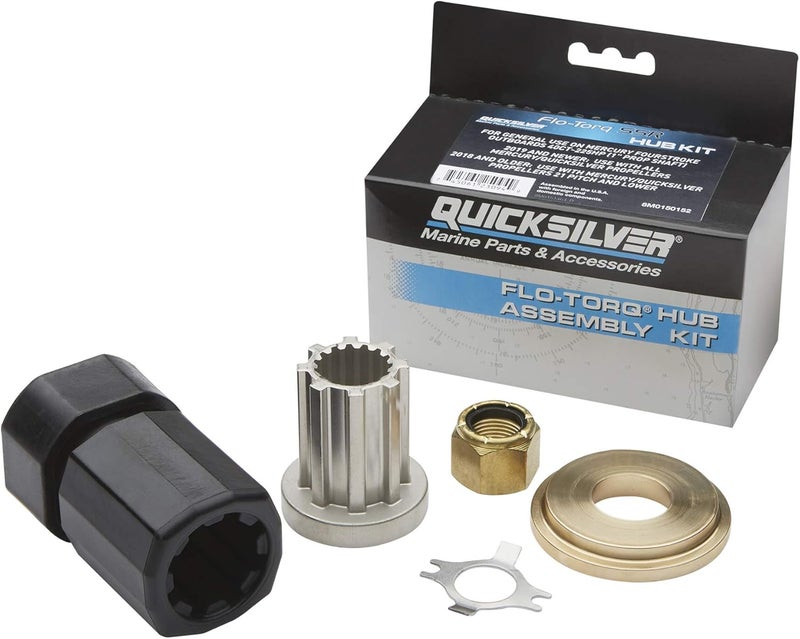 Quicksilver 8M0150152 Flo-Torq SSR Propeller Hub Kit Mercury 40 HP CT - 225 Hp 4-Stroke Outboards with 1" Diameter Prop Shaft - Image 1
