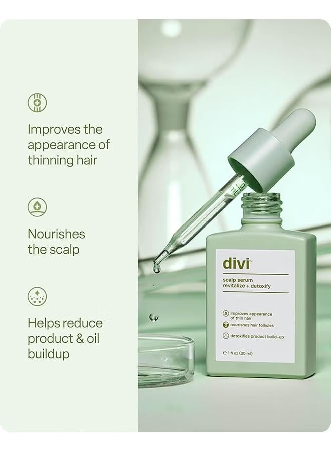 DiVi Scalp Serum with Revitalize and Detoxify 30ml, Improves Appearance of Thin Hair, Nourishes Hair Follicles, Detoxifies Product Build Up for Man and Women, Promotes Healthy Scalp and Fuller - Image 2