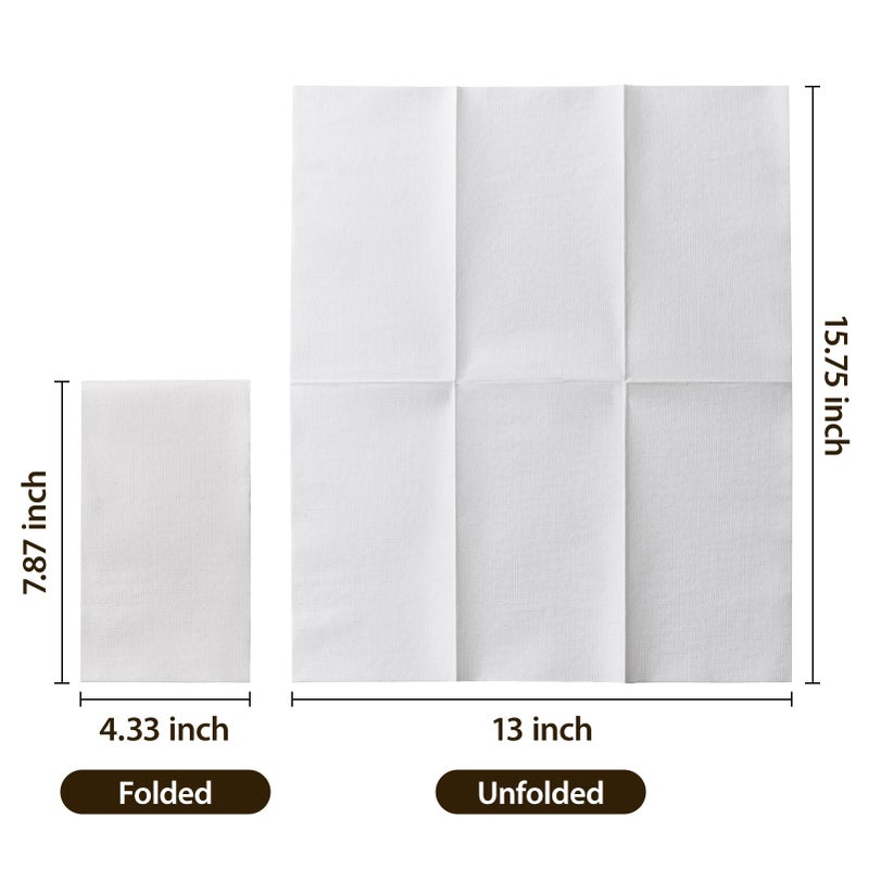 Vplus 510 Pack Paper Napkins Guest Towels Disposable Premium Quality 2-ply Dinner Napkins Disposable Soft  Absorbent  for Kitchen  Parties  Dinners or Events(White) - Image 2