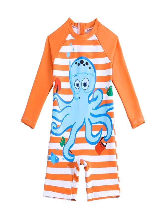 YAGATA Toddler Swimsuit Boy 2t Swim Suit Boys Bathing Suits Swimming Set for Little Orange 2-3T - Image 1