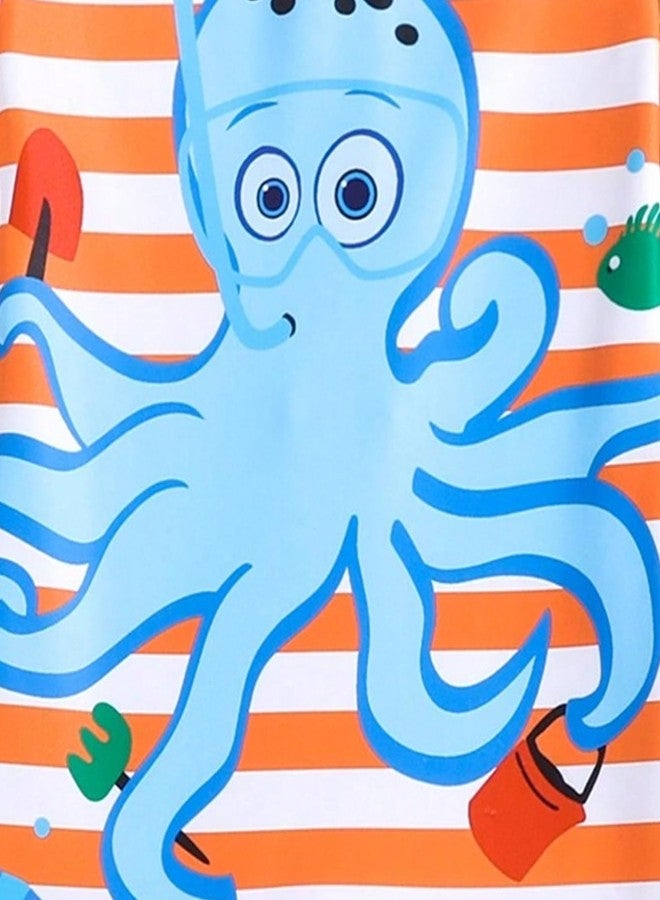 YAGATA Toddler Swimsuit Boy 2t Swim Suit Boys Bathing Suits Swimming Set for Little Orange 2-3T - Image 2