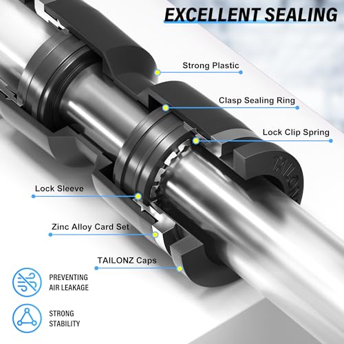TAILONZ PNEUMATIC Black Straight 1/4 inch Tube OD Push to Connect Tube Fittings Push Lock PU-1/4 (Pack of 10) - Image 3