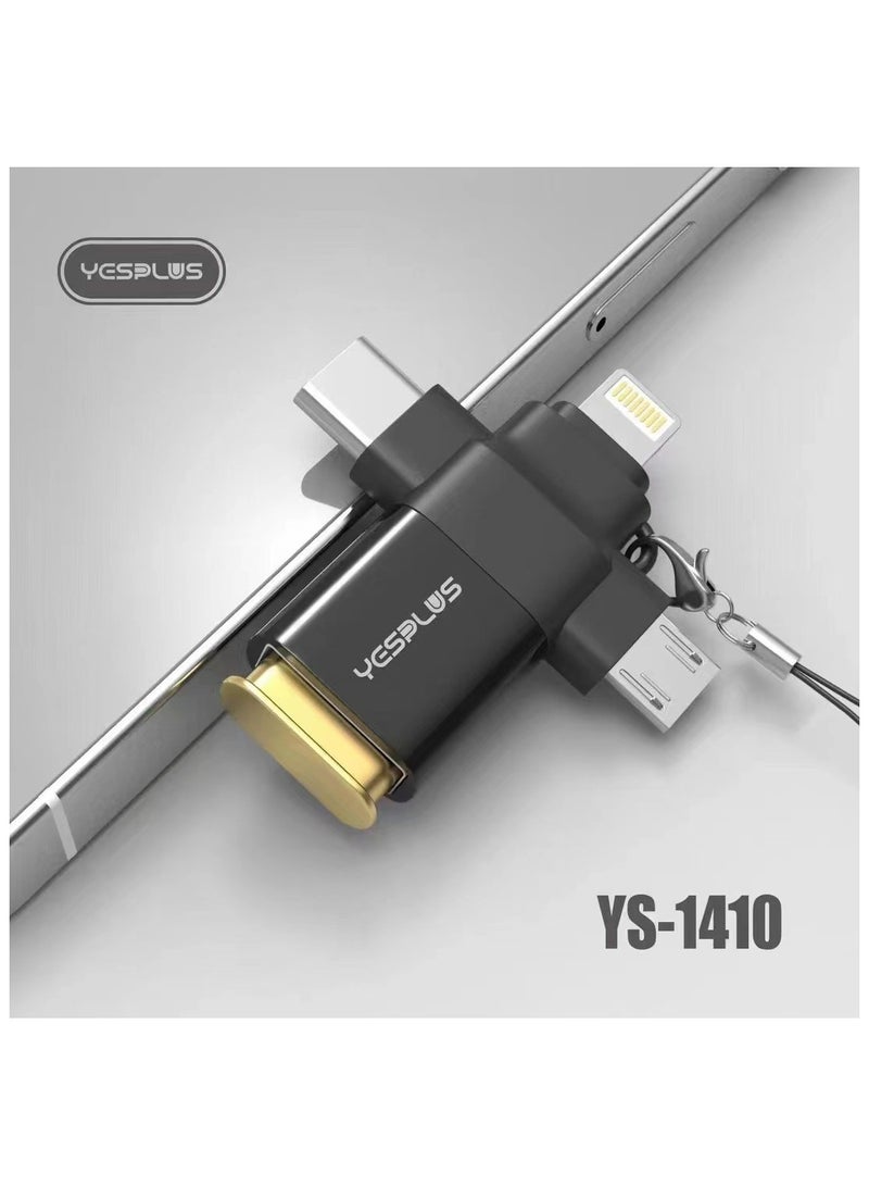 YESPLUS YS-1410 OTG 3-in-1 USB 3.0 High-Speed Expansion Adapter Converter - Image 3