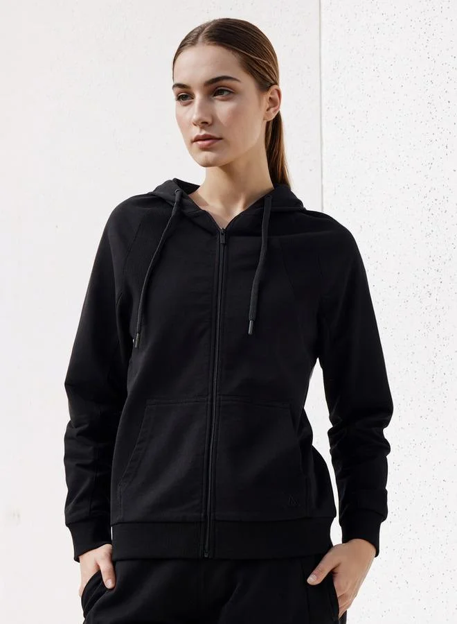 ADOT by Splash Hooded Jacket with Zip Closure