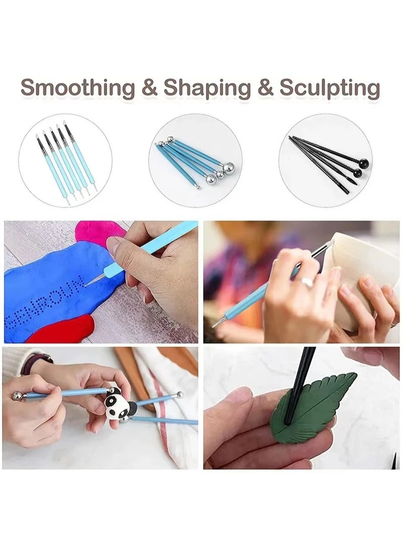 25 piece polymer clay tool set - multifunctional tool for clay sculpture/carving/shaping/painting, suitable for drying clay, pottery, baking decoration, adult and children's art and DIY creative production  - Image 4