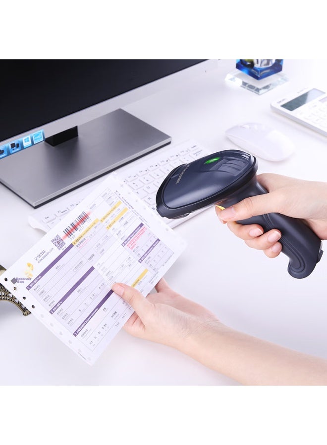 weirong J7w Wireless Barcode Scanner, Laser Barcode Scanner, Suitable For Supermarkets And Express Delivery - Image 3