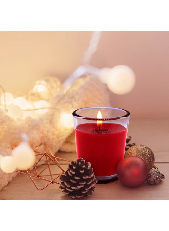 BERYSCEN Set of 12 Red Votive Candles for Christmas Valentine's, Unscented Candles for Home Weddings Party Festival Decorative and DIY - Image 2