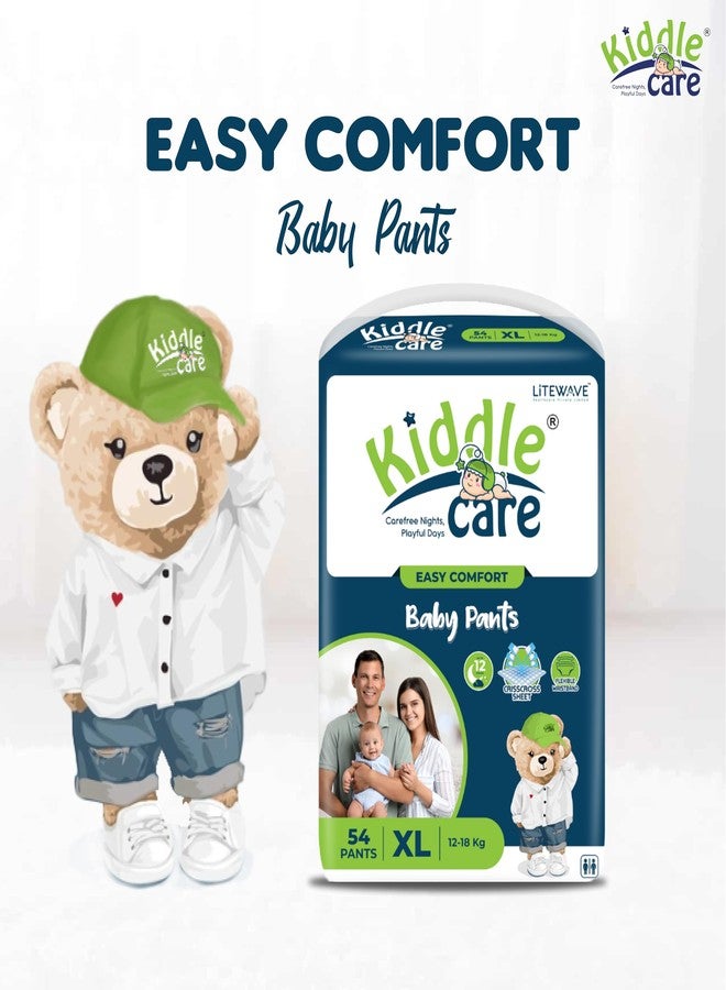 Kiddle Care Easy Comfort Baby Diaper Pants | Extra Large (XL) | 12-18 Kg | 54 Pieces | Up to 12 Hours Protection, Prevents Leakage, Wetness Indicator Breathable Comfy Fit Keeps Baby Dry All Day - Image 2