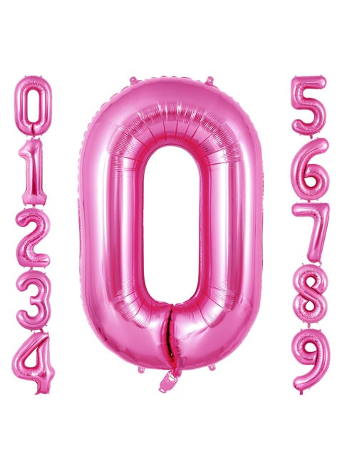 40 Inch Pink Digit Helium Foil Birthday Party Balloons Number 0