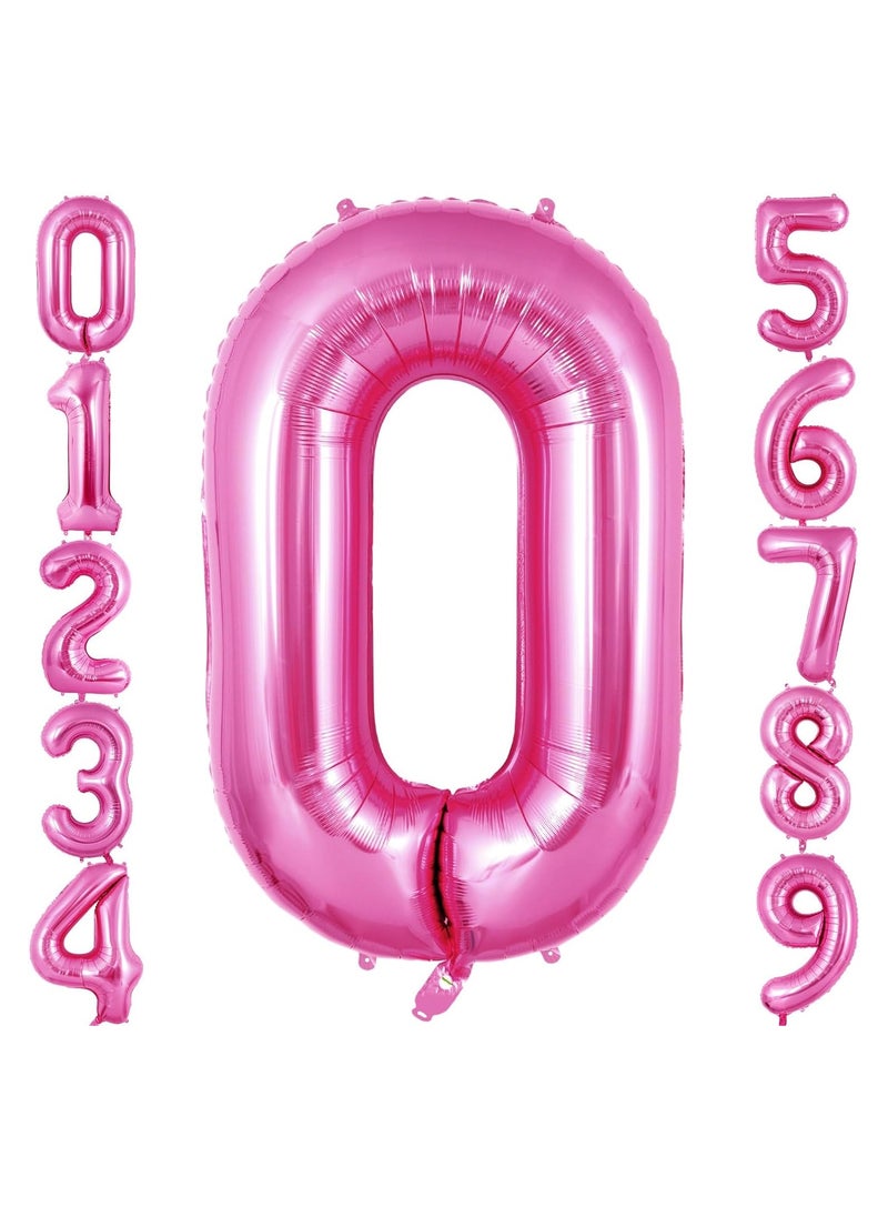 40 Inch Gold Digit Helium Foil Birthday Party Balloons Number 0  - Image 1