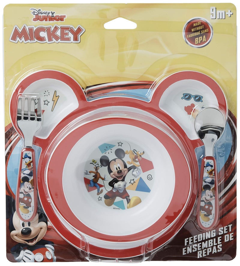 The First Years Disney Mickey Mouse Dinnerware Set - Toddler Plates and Toddler Utensils- 4 Count - Image 5