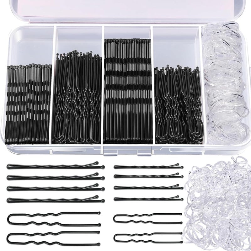 maycreate ® 300pcs Hair Pins Kit, 100 Black and 100 Women Hair Pins - Image 1