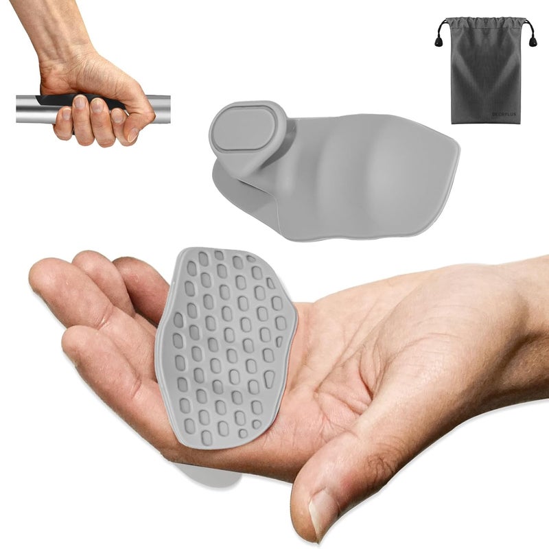DecrPlus Rypt Grip Lifting Gloves Alternative for Weight Lifting (Anti-Slip/Rubber/Ergonomic) Hand Grips for Men and Women Training Palm Protectors for Gym Intensive Training and Exercise- Grey ﻿ - Image 1