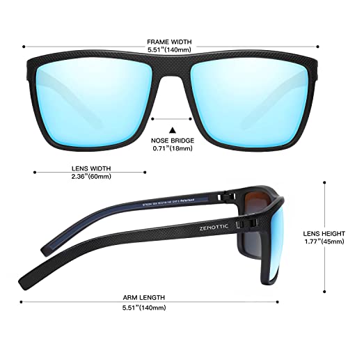 ZENOTTIC Polarized Sunglasses for Men Lightweight TR90 Frame UV400 Protection Square Sun Glasses - Image 2