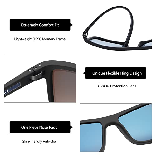ZENOTTIC Polarized Sunglasses for Men Lightweight TR90 Frame UV400 Protection Square Sun Glasses - Image 3