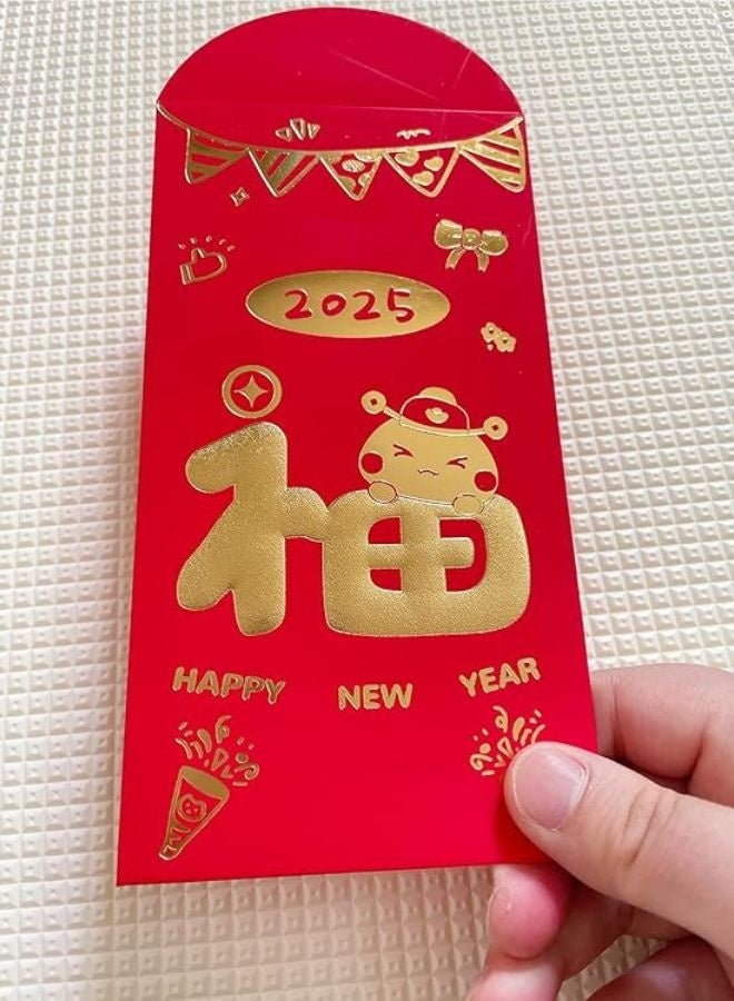 36pcs Red Envelopes Chinese New Year, Money Envelopes for Cash Red Pocket Envelopes Hong Bao for 2025 Snake Spring Festival Wedding Birthday, 6 Designs (209e) - Image 3