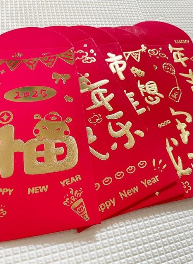 36pcs Red Envelopes Chinese New Year, Money Envelopes for Cash Red Pocket Envelopes Hong Bao for 2025 Snake Spring Festival Wedding Birthday, 6 Designs (209e) - Image 4