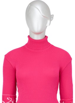 Oppland Women's Winter Stylish Beaded Full Turtleneck Long Sleeve Fitted Lycra Knitted Knitwear Bodysuit Sweater  - Image 4