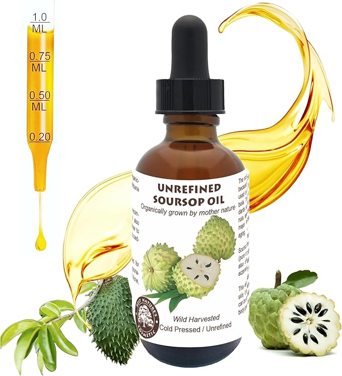 Best Nature's Cosmetics Virgin Soursop Graviola Guanabana Oil organic undiluted cold pressed unrefined 2 fl oz - Image 1