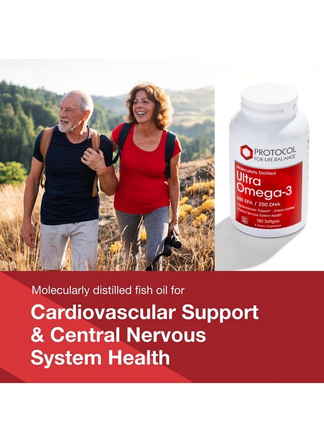 Protocol For Life Balance Protocol Ultra Omega-3-500mg EPA & 250mg DHA - Fish Oil for Brain Support, Heart & Nervous System Health* - EPA DHA Omega Supplement - Non-GMO & Halal - 180 Softgels - Image 2