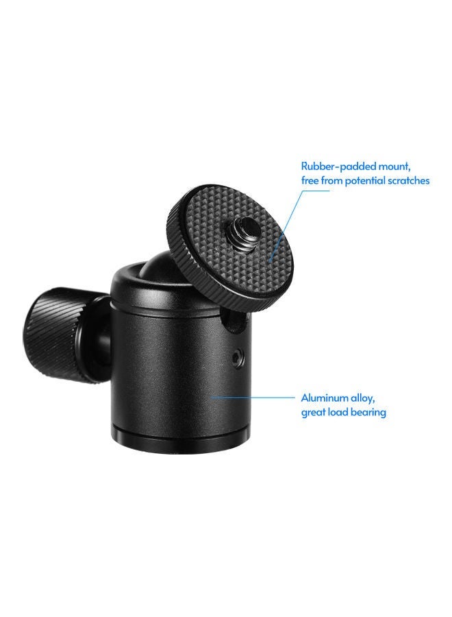 NIBEMINENT Mini Metal Tripod Head Adapter Black  - Image 5