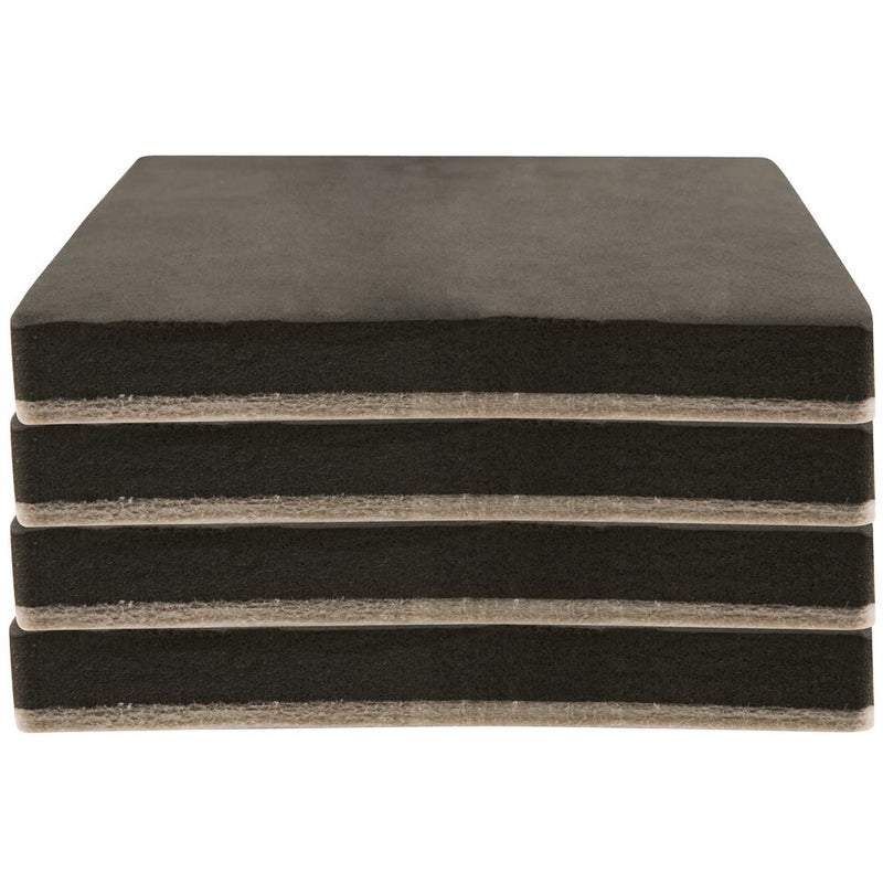 SUPER SLIDERS SuperSliders 4703395N Reusable Felt Furniture Movers for Hardwood Floors- Quickly and Easily Move Any Item  5  Square (4 Pieces) Black - Image 1
