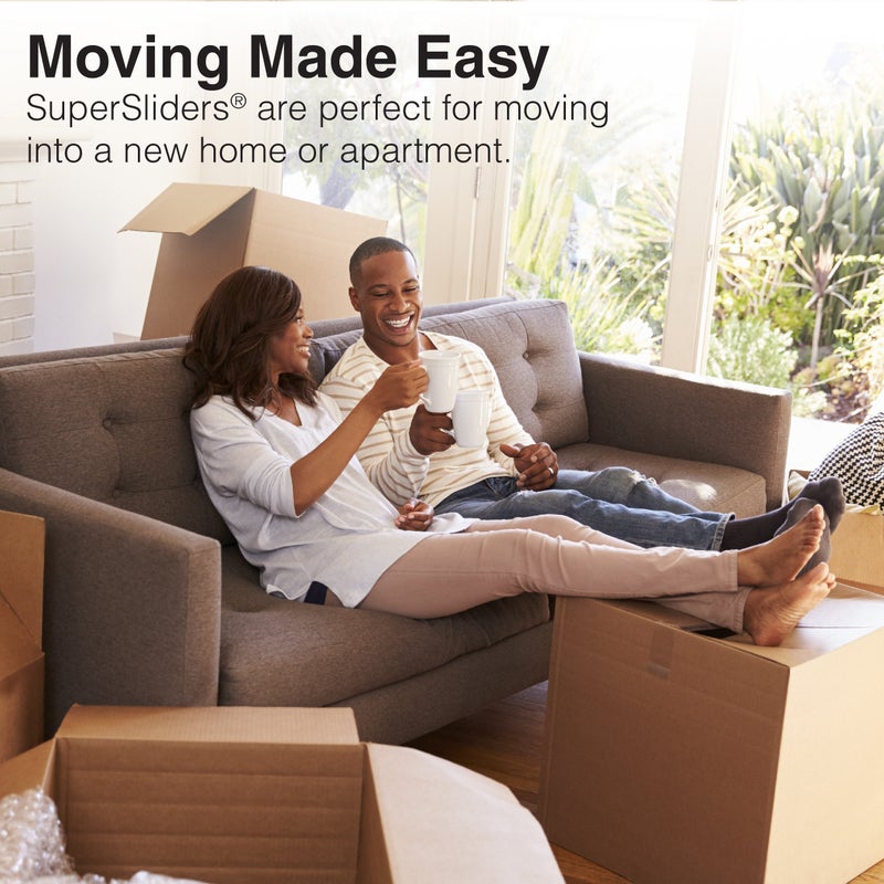 SUPER SLIDERS SuperSliders 4703395N Reusable Felt Furniture Movers for Hardwood Floors- Quickly and Easily Move Any Item  5  Square (4 Pieces) Black - Image 2