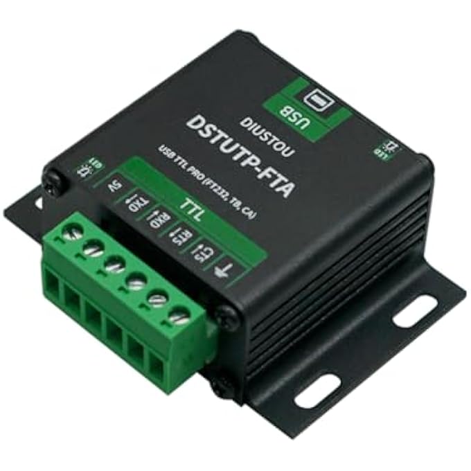 diustou USB TO TTL SERIAL MODULE FT232 CHIPSET ALUMINIUM ALLOY CASE INDUSTRIAL QUALITY INSULATION PROTECTION BIDIRECTIONAL CONVERSION TTL TO USB SERIAL CONVERTER - Image 2