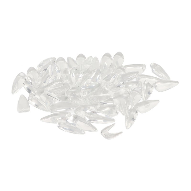 50Pcs Clear Glass Nail Polish Color Card Display Tips DIY Manicure Tool Accessories Pointed Almond Shape - Image 1